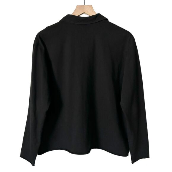 Frank & Eileen Patrick Popover Henley Heritage Jersey in Black Size Medium - Picture 4 of 6